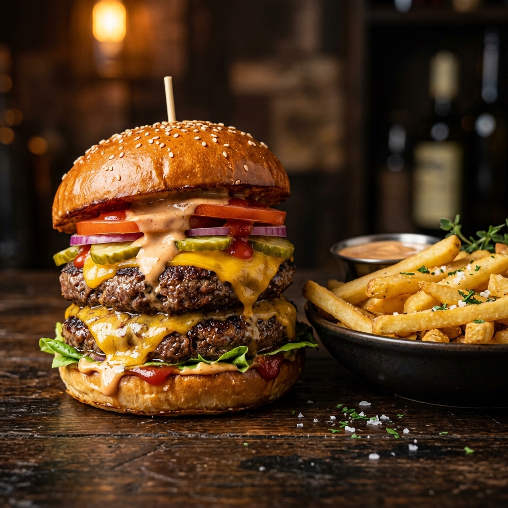 Double cheese burger
